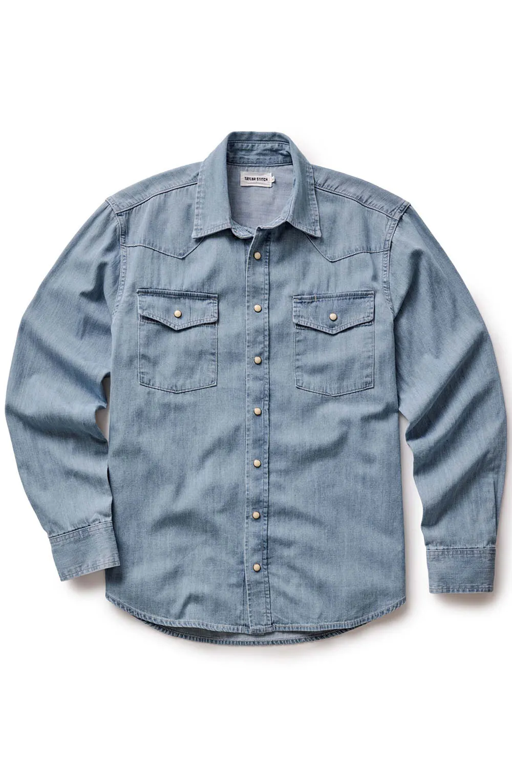 THE GLACIER SHIRT Washed Indigo Denim sold by REVOLVR Menswear