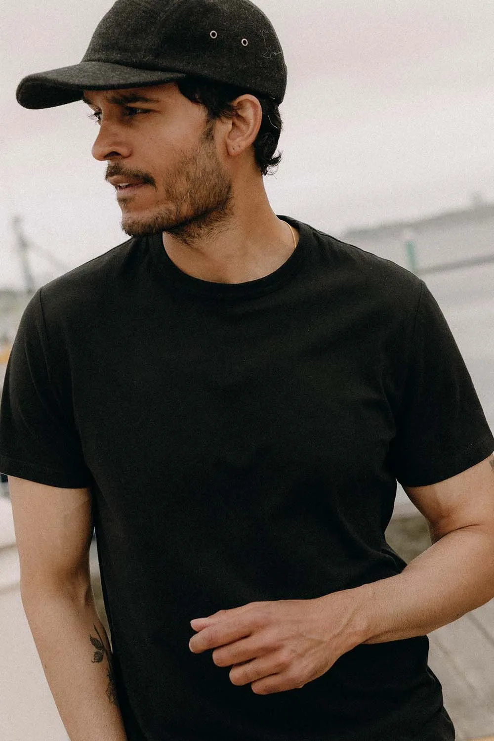 THE ORGANIC COTTON TEE Black sold by REVOLVR Menswear product image thumbnail 2
