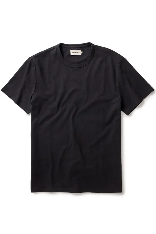 THE ORGANIC COTTON TEE Black sold by REVOLVR Menswear