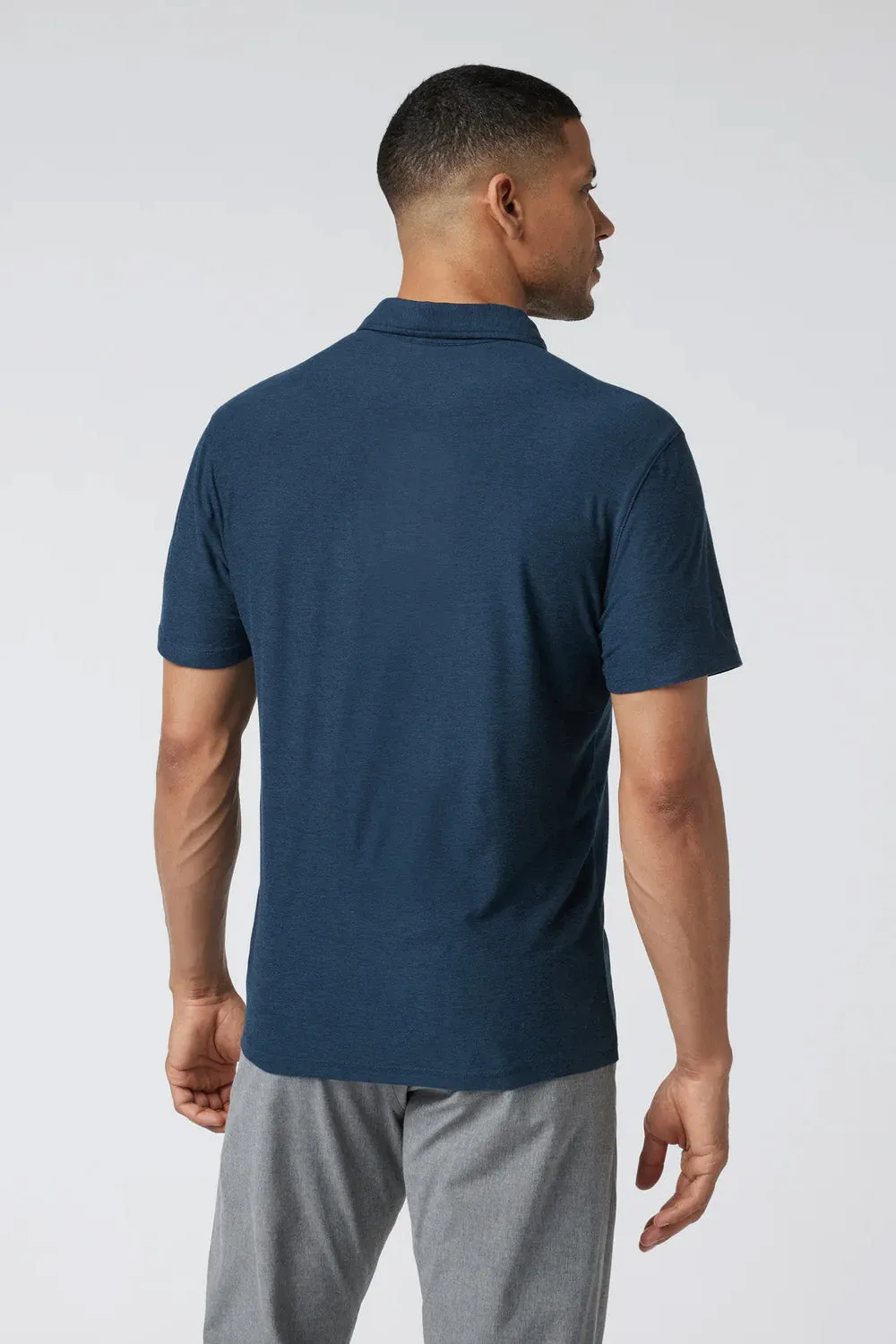 STRATO TECH POLO Navy Heather sold by REVOLVR Menswear product image thumbnail 3
