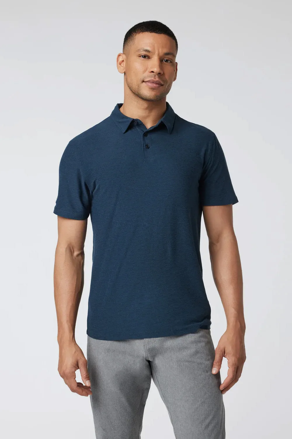 STRATO TECH POLO Navy Heather sold by REVOLVR Menswear product image thumbnail 2