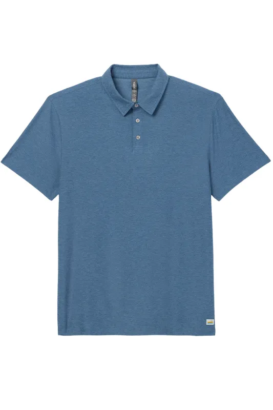 STRATO TECH POLO Pool Blue Heather sold by REVOLVR Menswear