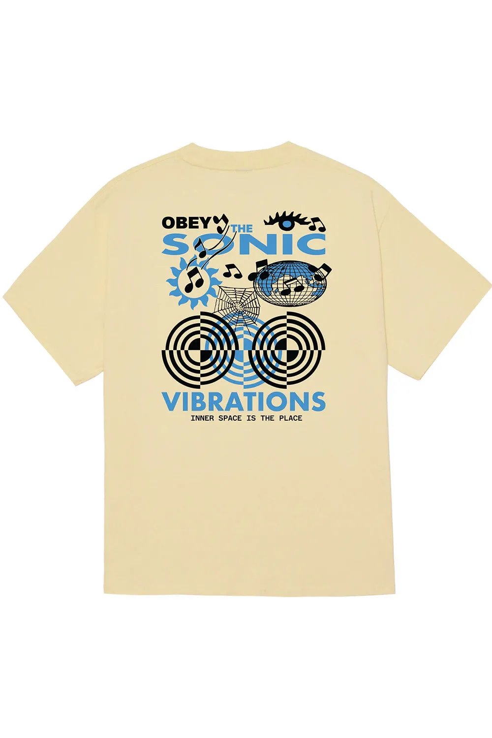 OBEY SONIC VIBRATIONS Pale Yellow sold by REVOLVR Menswear