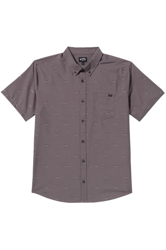 ALL DAY JACQUARD SS Grey Violet sold by REVOLVR Menswear