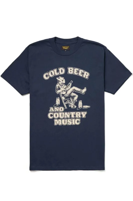 COUNTRY MUSIC TEE Navy sold by REVOLVR Menswear