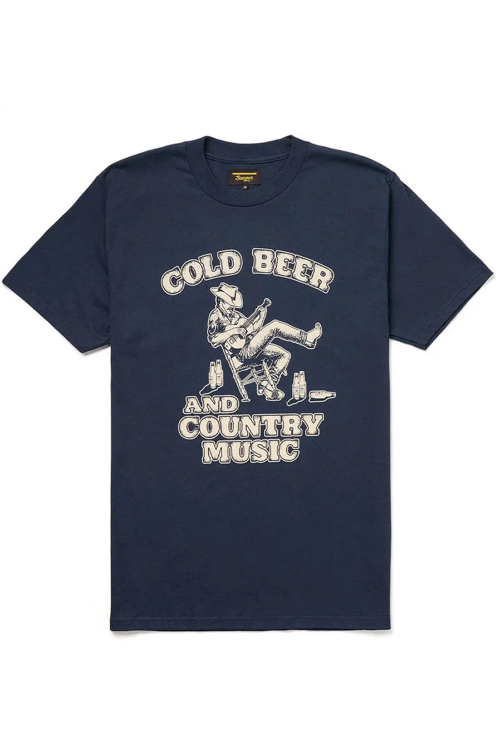COUNTRY MUSIC TEE Navy sold by REVOLVR Menswear
