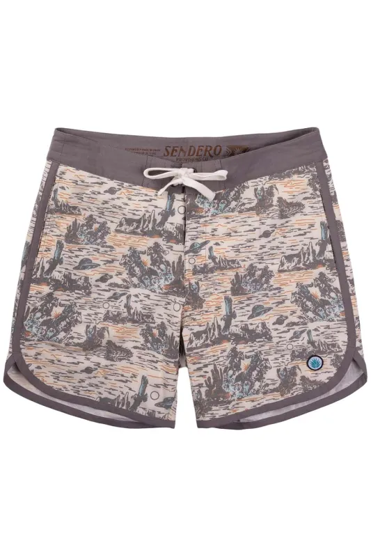 POINT BAR BOARDSHORTS Desert Abduction Print sold by REVOLVR Menswear