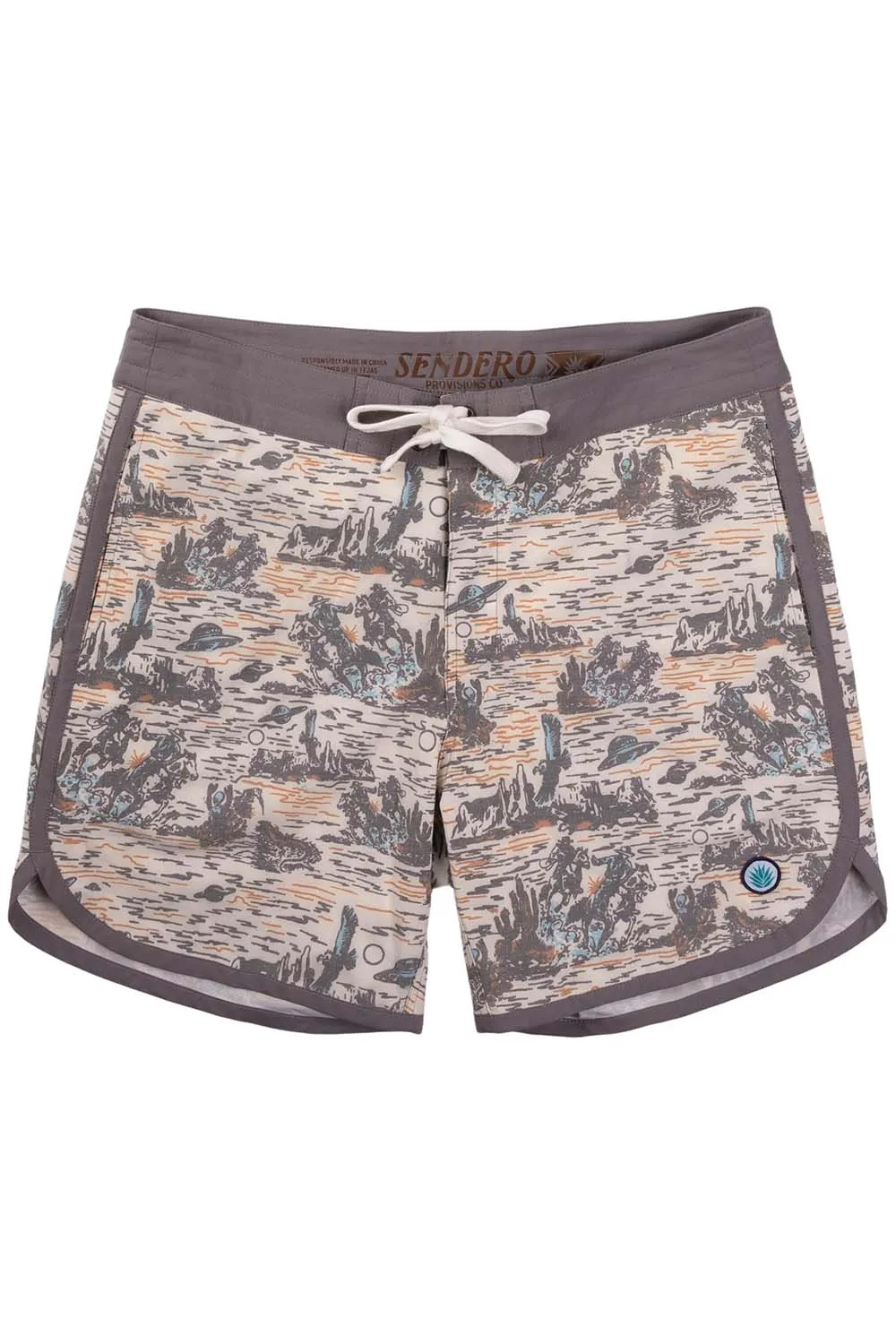 POINT BAR BOARDSHORTS Desert Abduction Print sold by REVOLVR Menswear