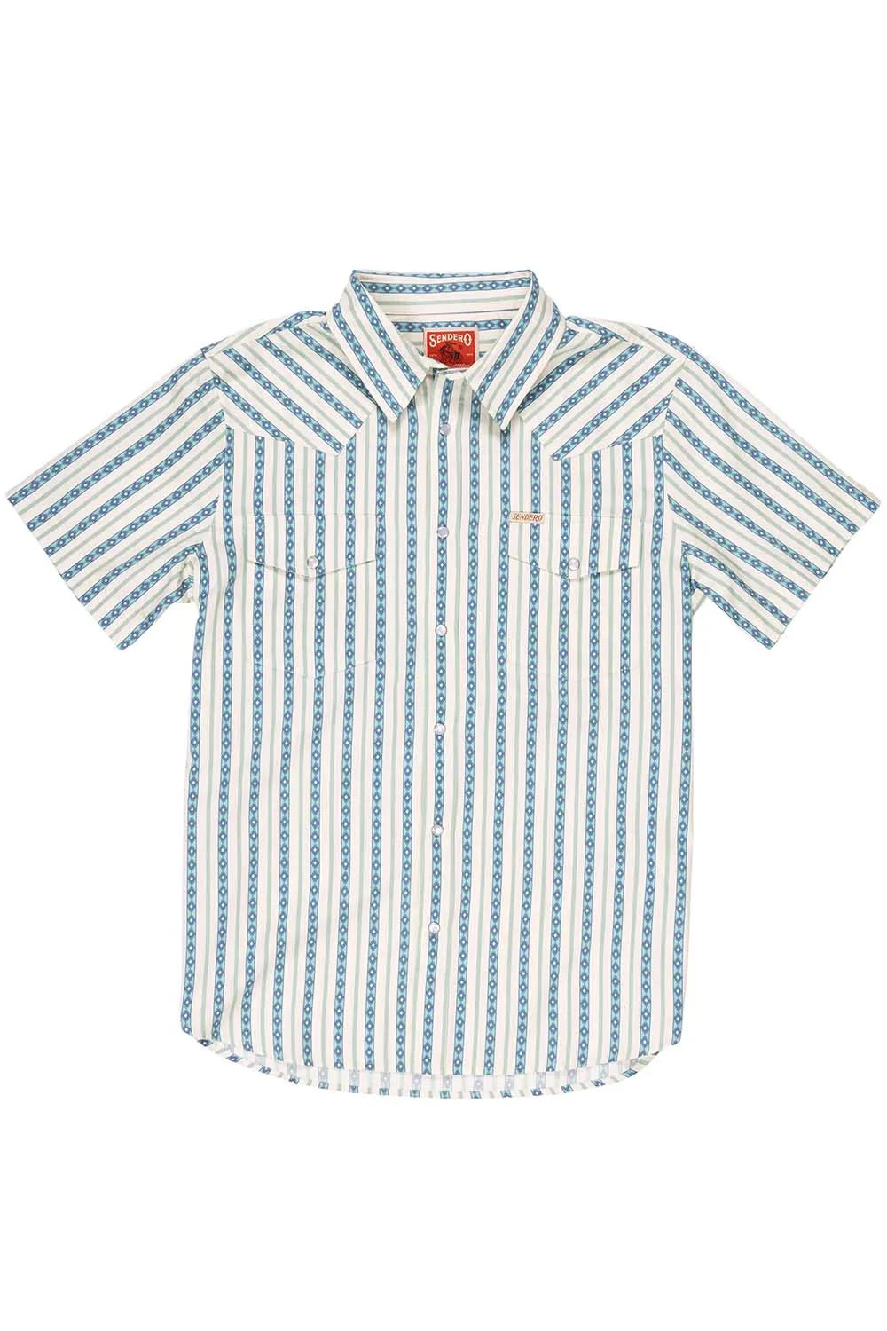 SERAPE PEARL SNAP SS Teal sold by REVOLVR Menswear