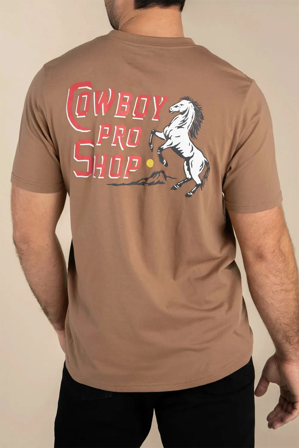 COWBOY PRO SHOP TEE Light Brown sold by REVOLVR Menswear product image thumbnail 4