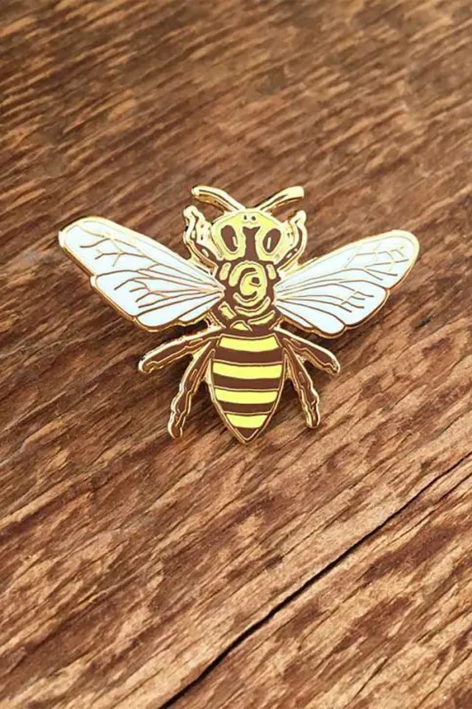 HONEY BEE ENAMEL PIN sold by REVOLVR Menswear