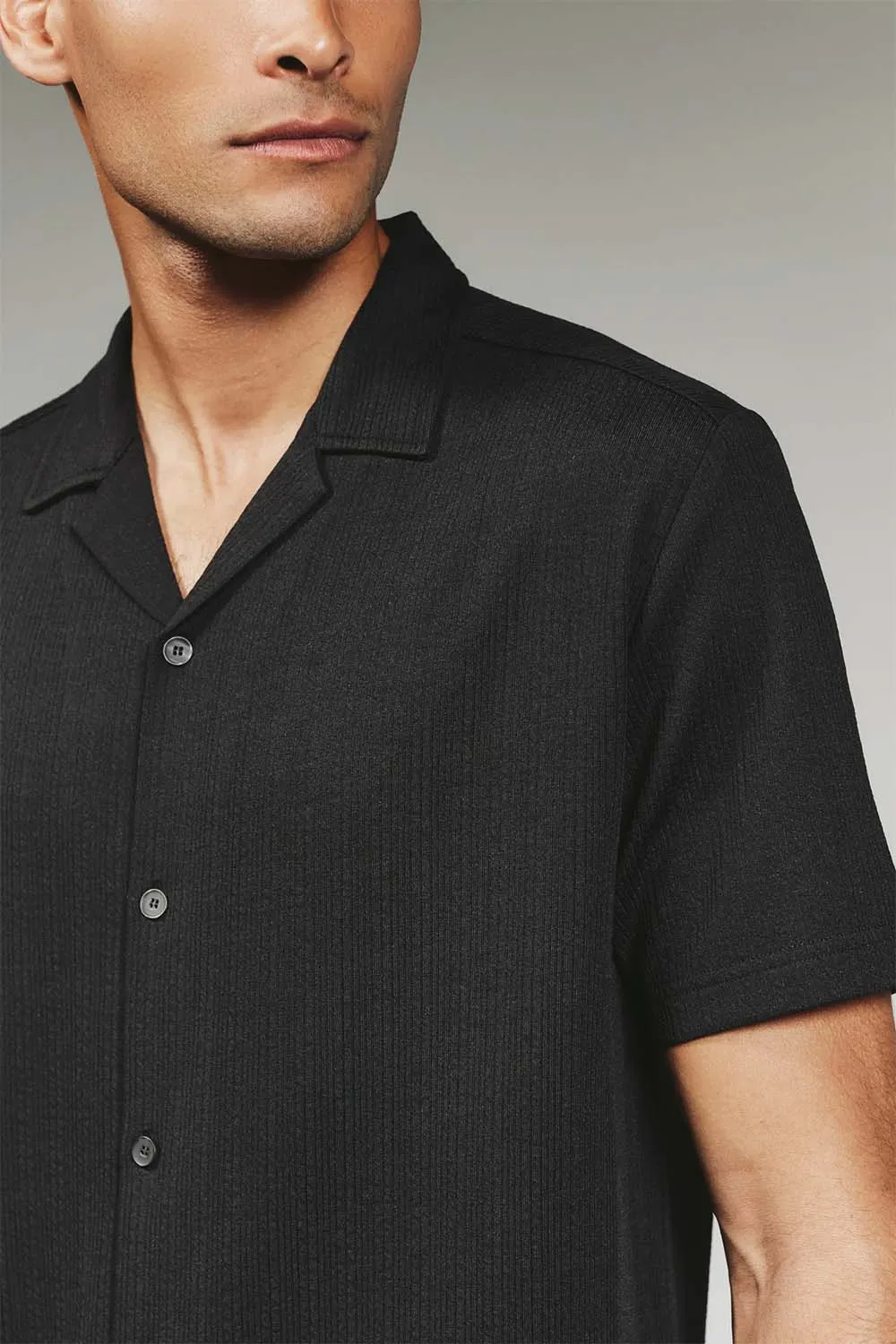 VAUGHN CAMP SHIRT Black sold by REVOLVR Menswear product image thumbnail 3