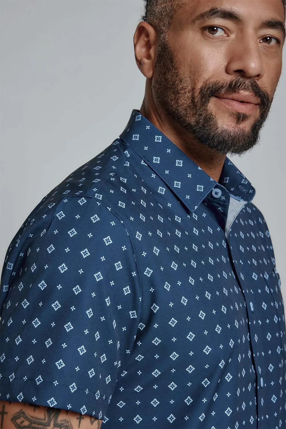 RONIN SS SHIRT Navy sold by REVOLVR Menswear product image thumbnail 3