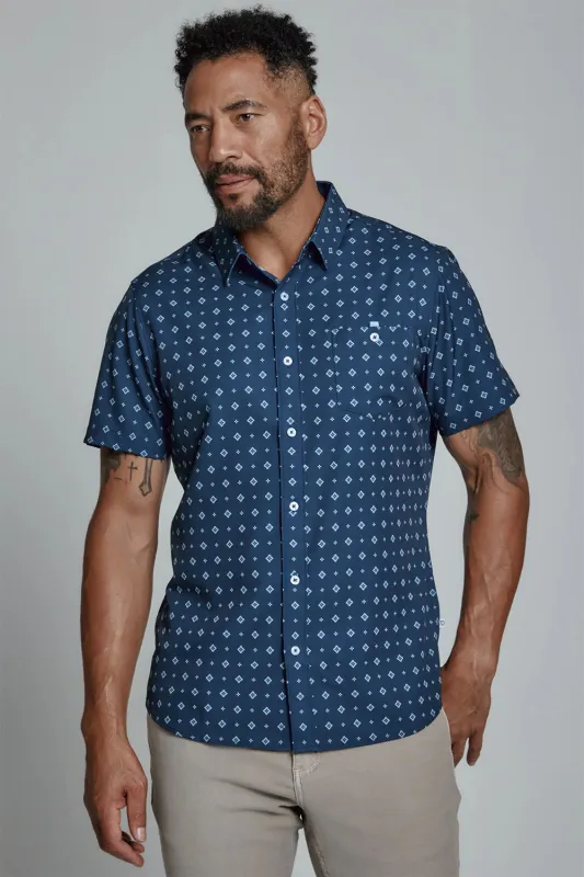RONIN SS SHIRT Navy sold by REVOLVR Menswear