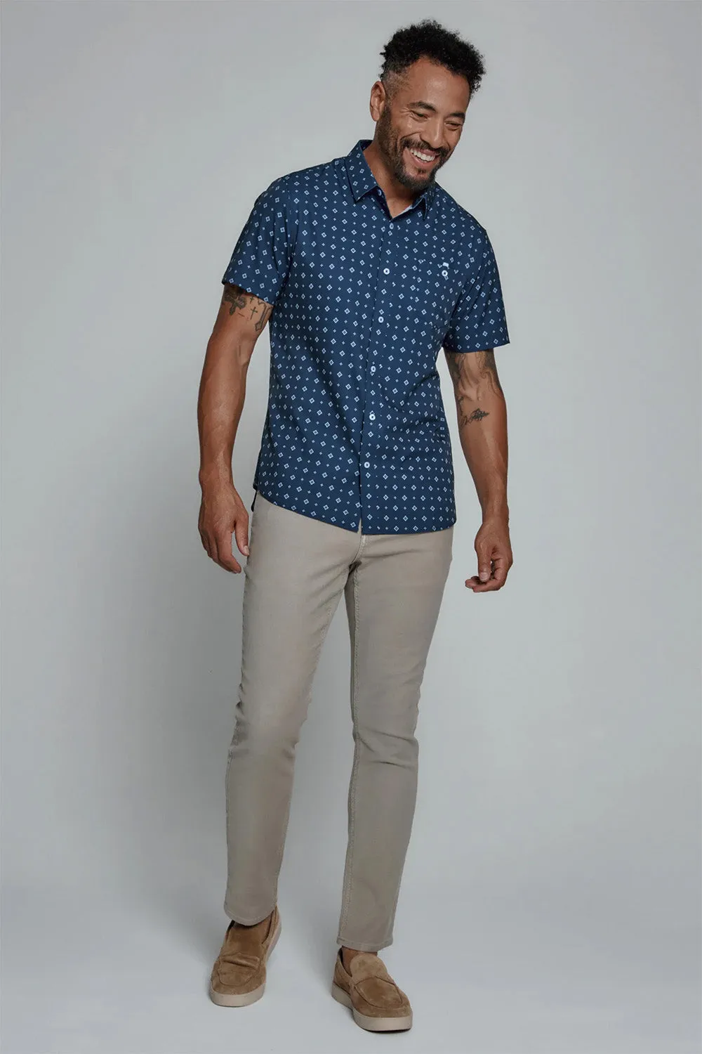RONIN SS SHIRT Navy sold by REVOLVR Menswear product image thumbnail 4