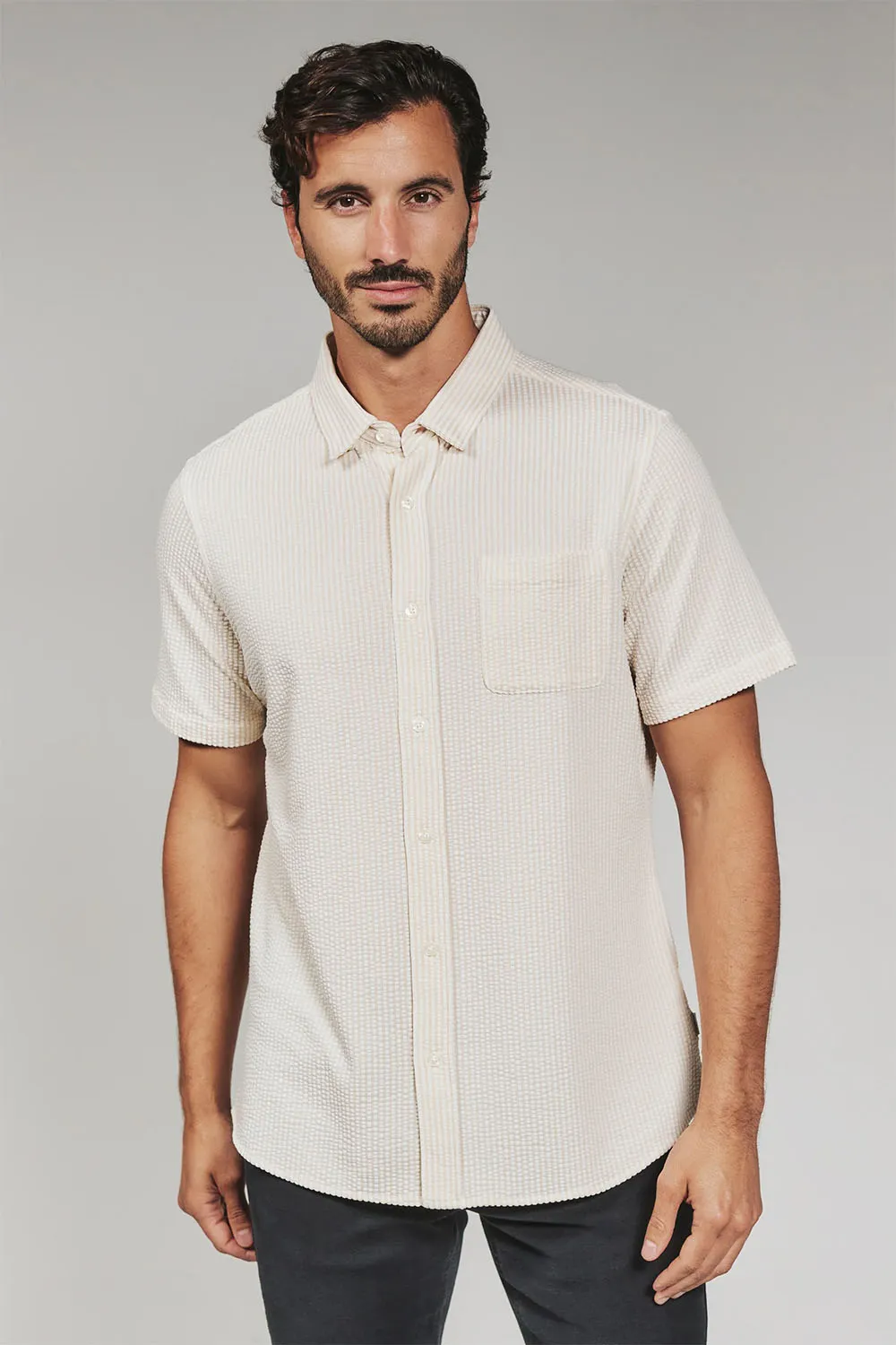 KEATON SS SHIRT Desert sold by REVOLVR Menswear
