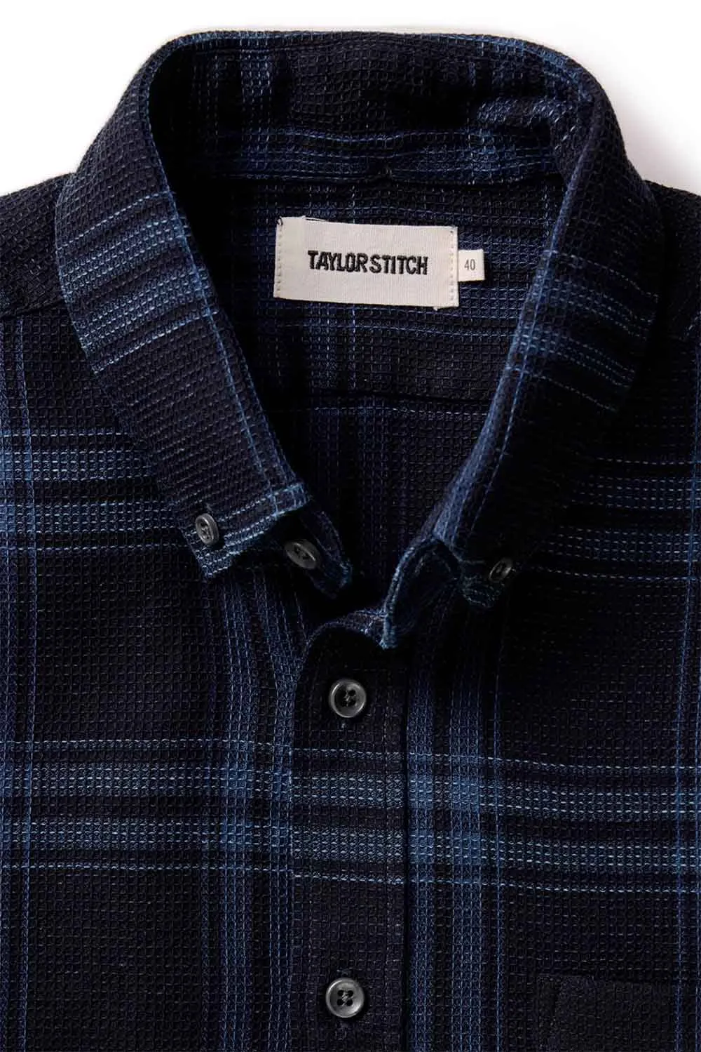 THE JACK Deep Indigo Plaid Waffle sold by REVOLVR Menswear product image thumbnail 5
