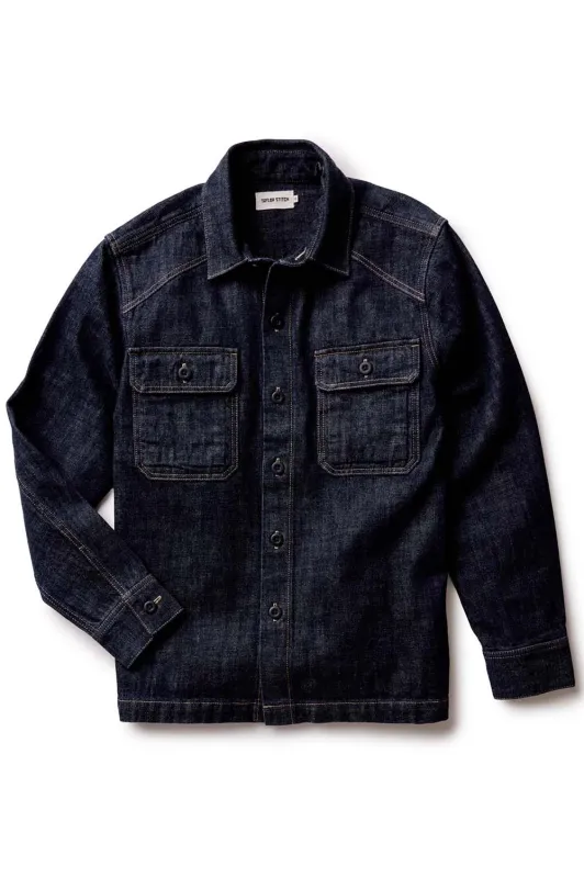 THE SHOP SHIRT Rinsed Indigo Selvedge sold by REVOLVR Menswear