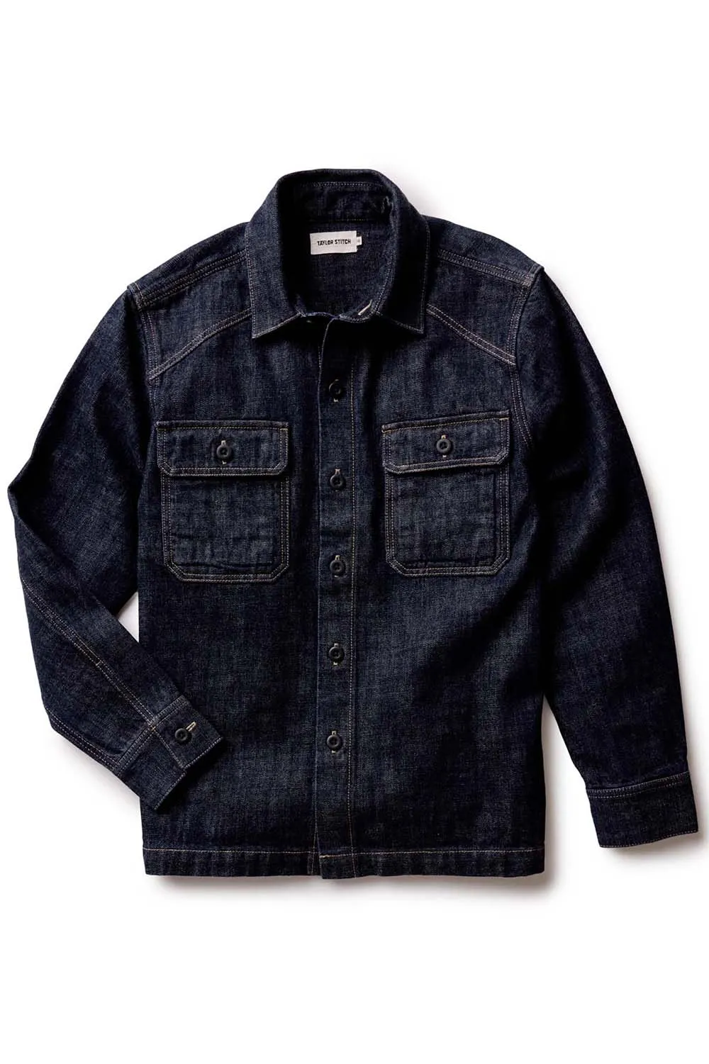 THE SHOP SHIRT Rinsed Indigo Selvedge sold by REVOLVR Menswear