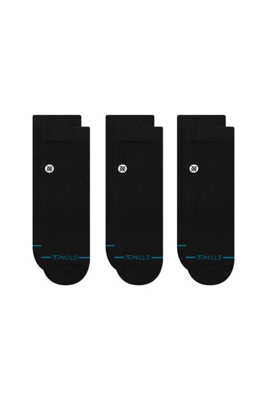 ICON QUARTER 3 PACK Black sold by REVOLVR Menswear