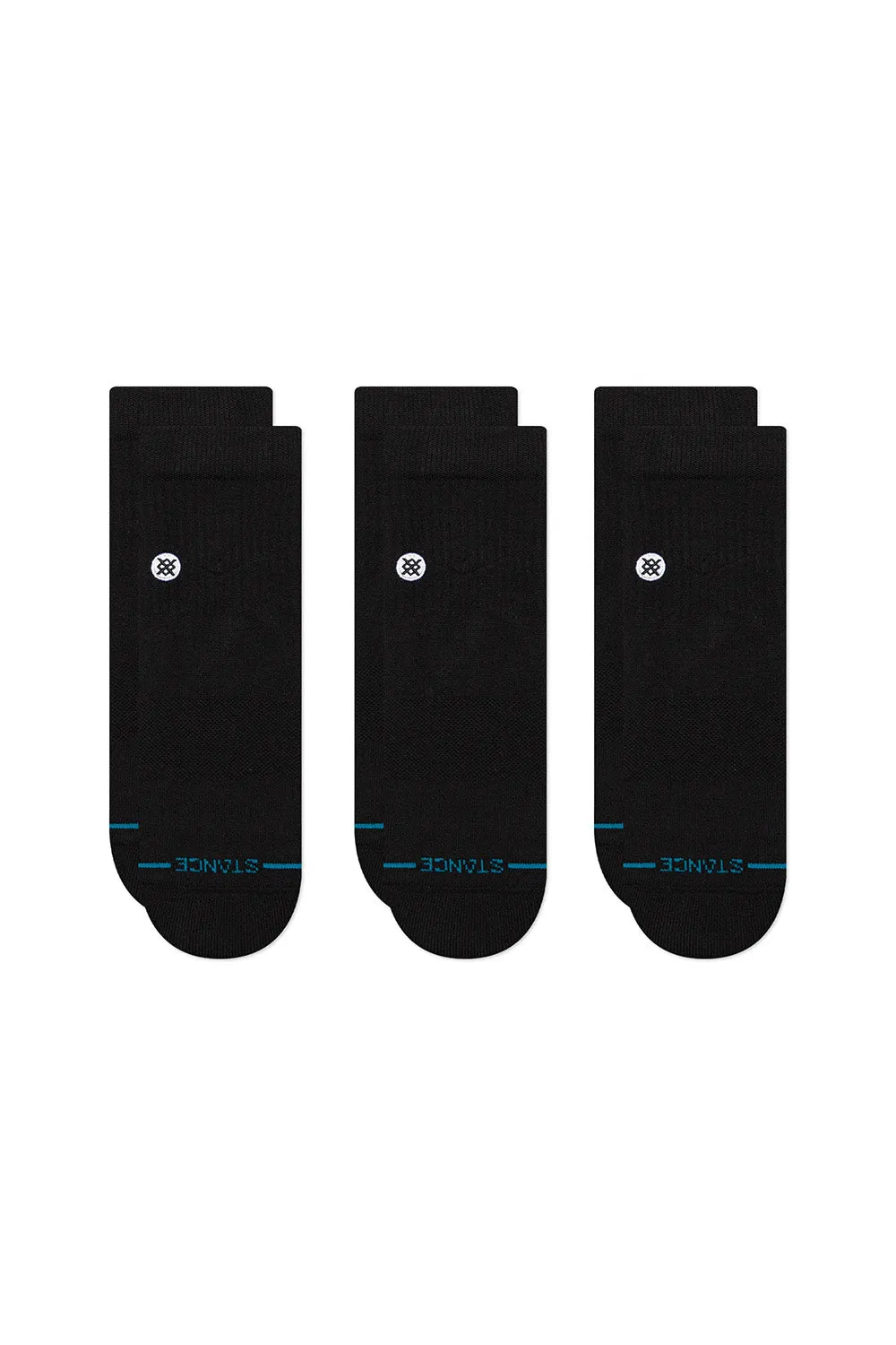 ICON QUARTER 3 PACK Black sold by REVOLVR Menswear