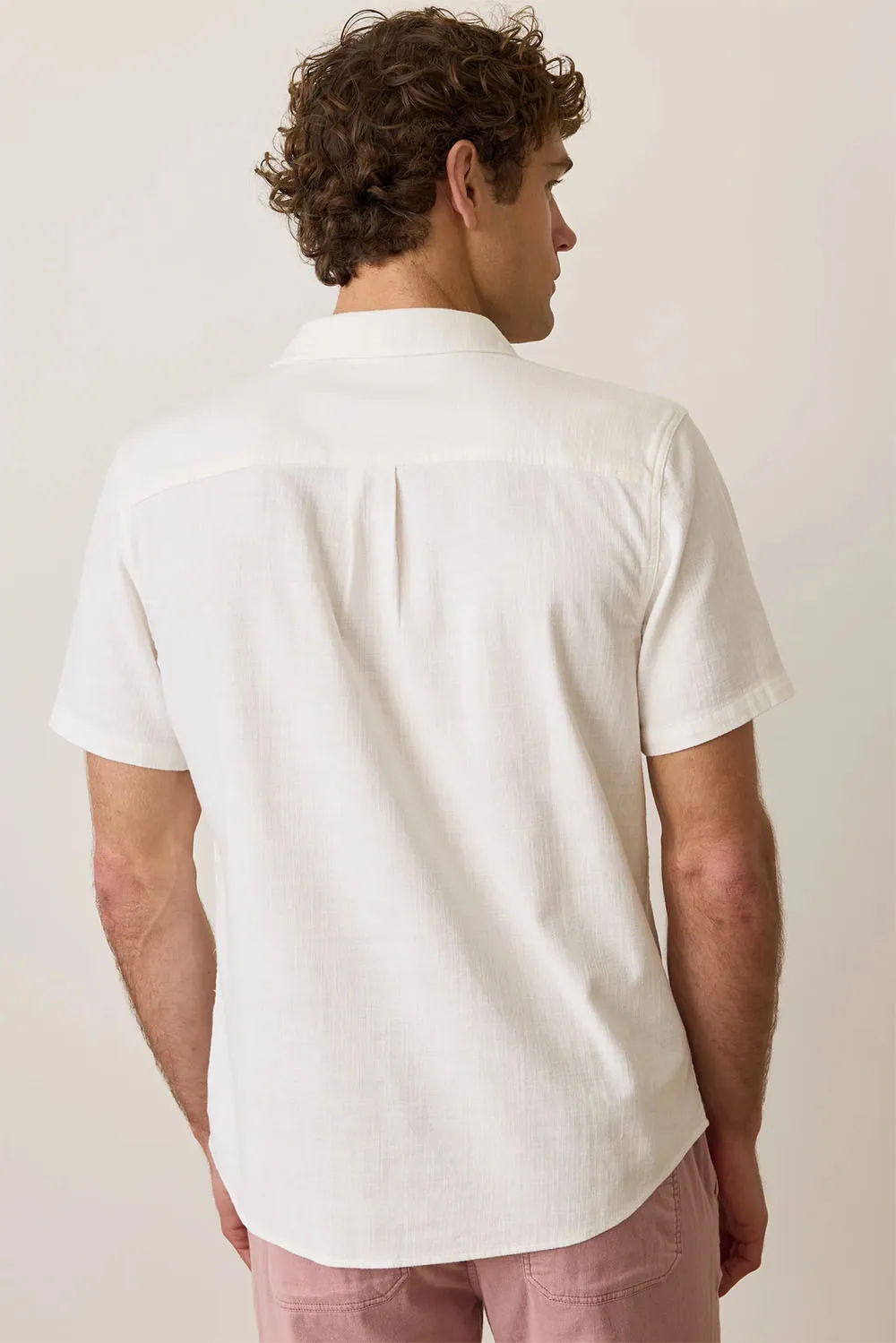 STRETCH SELVAGE SHIRT Natural sold by REVOLVR Menswear product image thumbnail 4