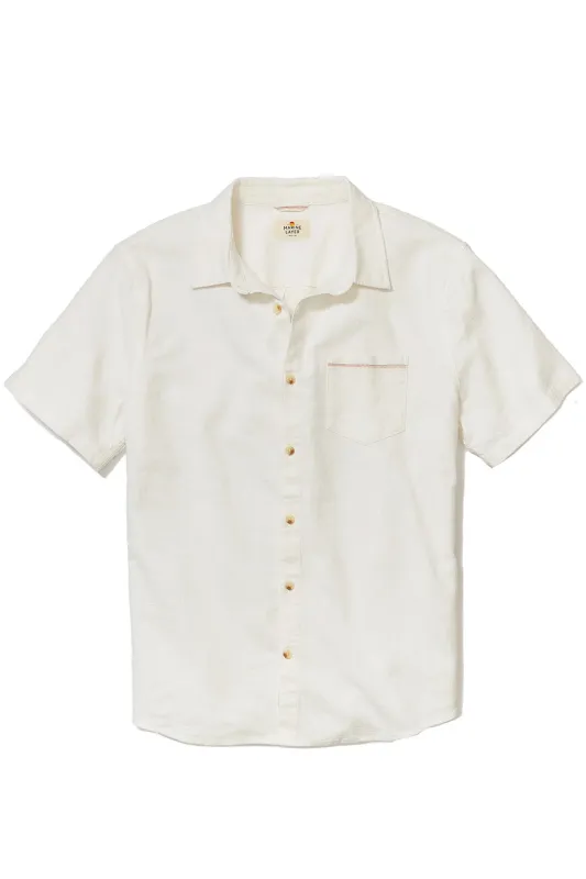 STRETCH SELVAGE SHIRT Natural sold by REVOLVR Menswear