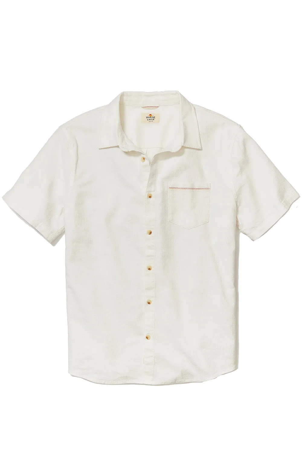STRETCH SELVAGE SHIRT Natural sold by REVOLVR Menswear
