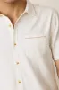 STRETCH SELVAGE SHIRT Natural sold by REVOLVR Menswear