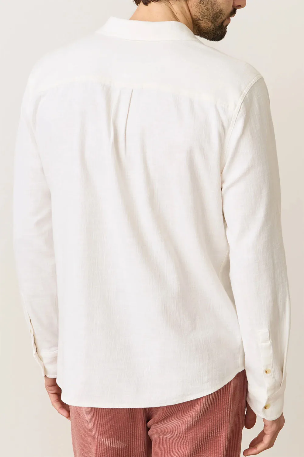CLASSIC LS STRETCH SELVAGE SHIRT White sold by REVOLVR Menswear product image thumbnail 4