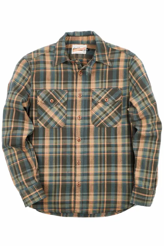 WELLS LS Evergreen Plaid sold by REVOLVR Menswear