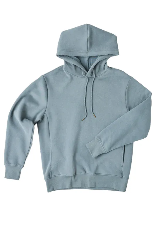 CLASSIC FLEECE HOOD Silver Pine sold by REVOLVR Menswear