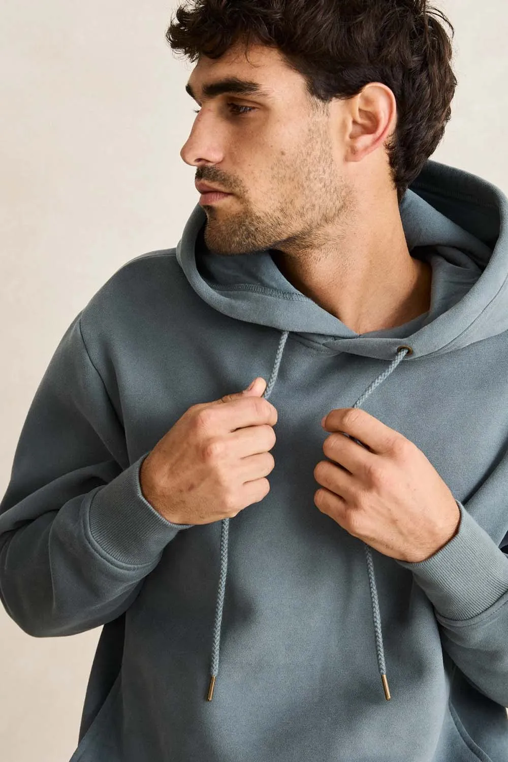 CLASSIC FLEECE HOOD Silver Pine sold by REVOLVR Menswear product image thumbnail 5