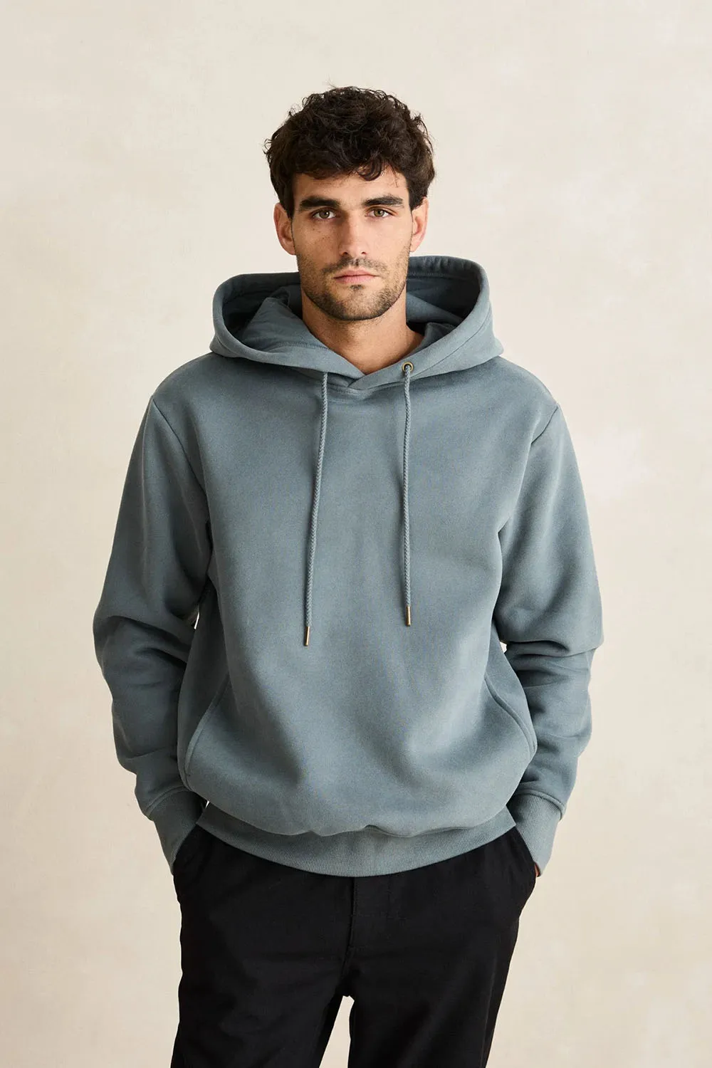 CLASSIC FLEECE HOOD Silver Pine sold by REVOLVR Menswear product image thumbnail 2