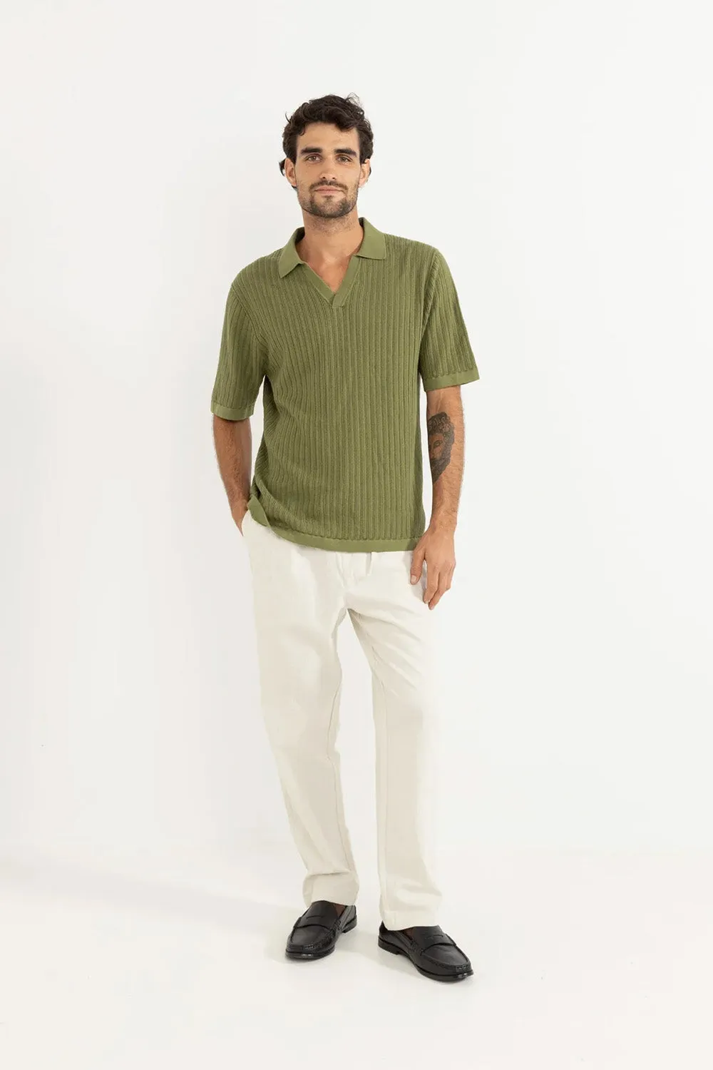 LINEN JAM PANT Bone sold by REVOLVR Menswear product image thumbnail 2