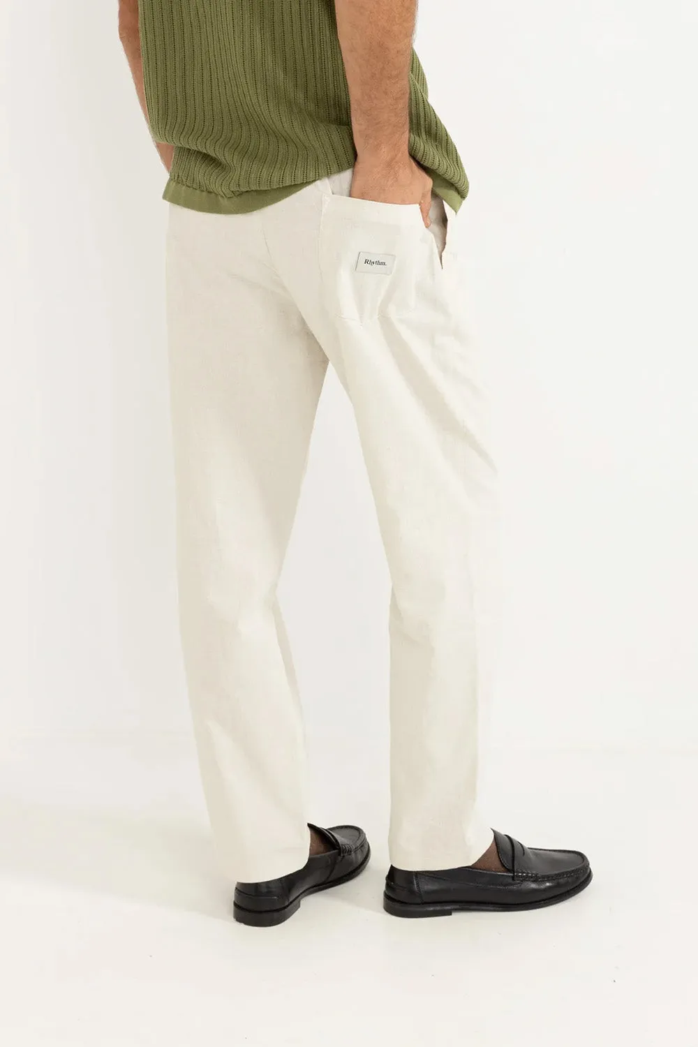 LINEN JAM PANT Bone sold by REVOLVR Menswear product image thumbnail 4