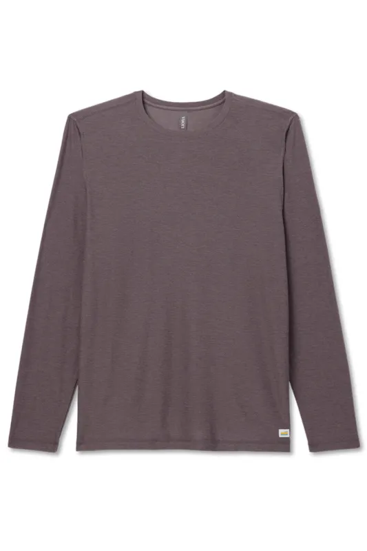 LS STRATO TECH TEE Huckleberry Heather sold by REVOLVR Menswear