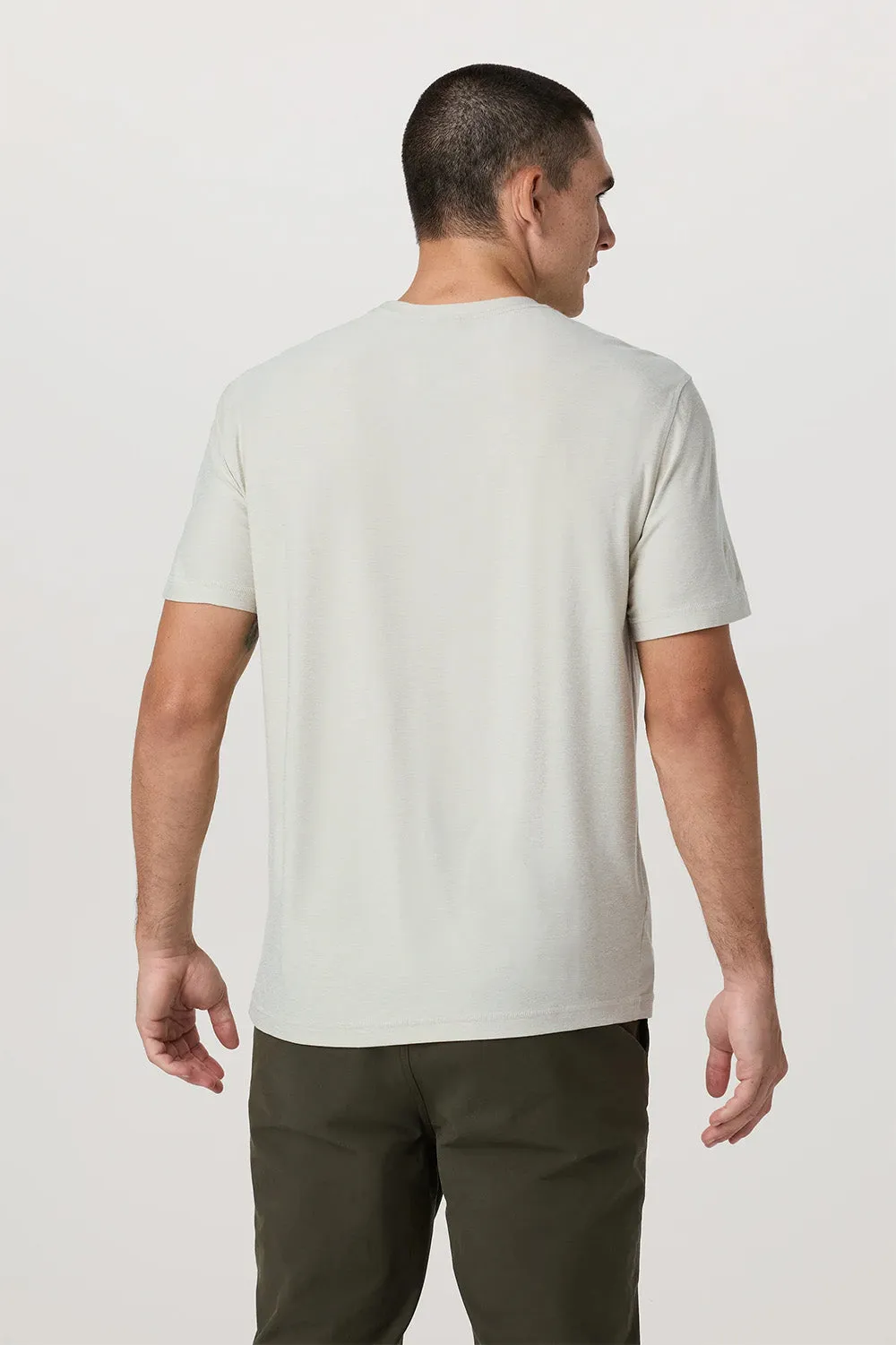 STRATO TECH TEE Mushroom Heather sold by REVOLVR Menswear product image thumbnail 3