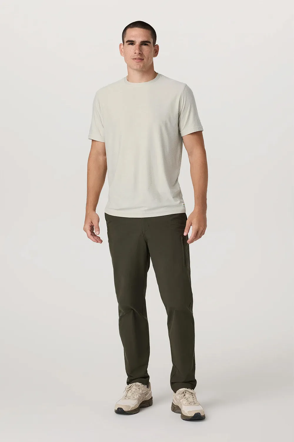 STRATO TECH TEE Mushroom Heather sold by REVOLVR Menswear product image thumbnail 4