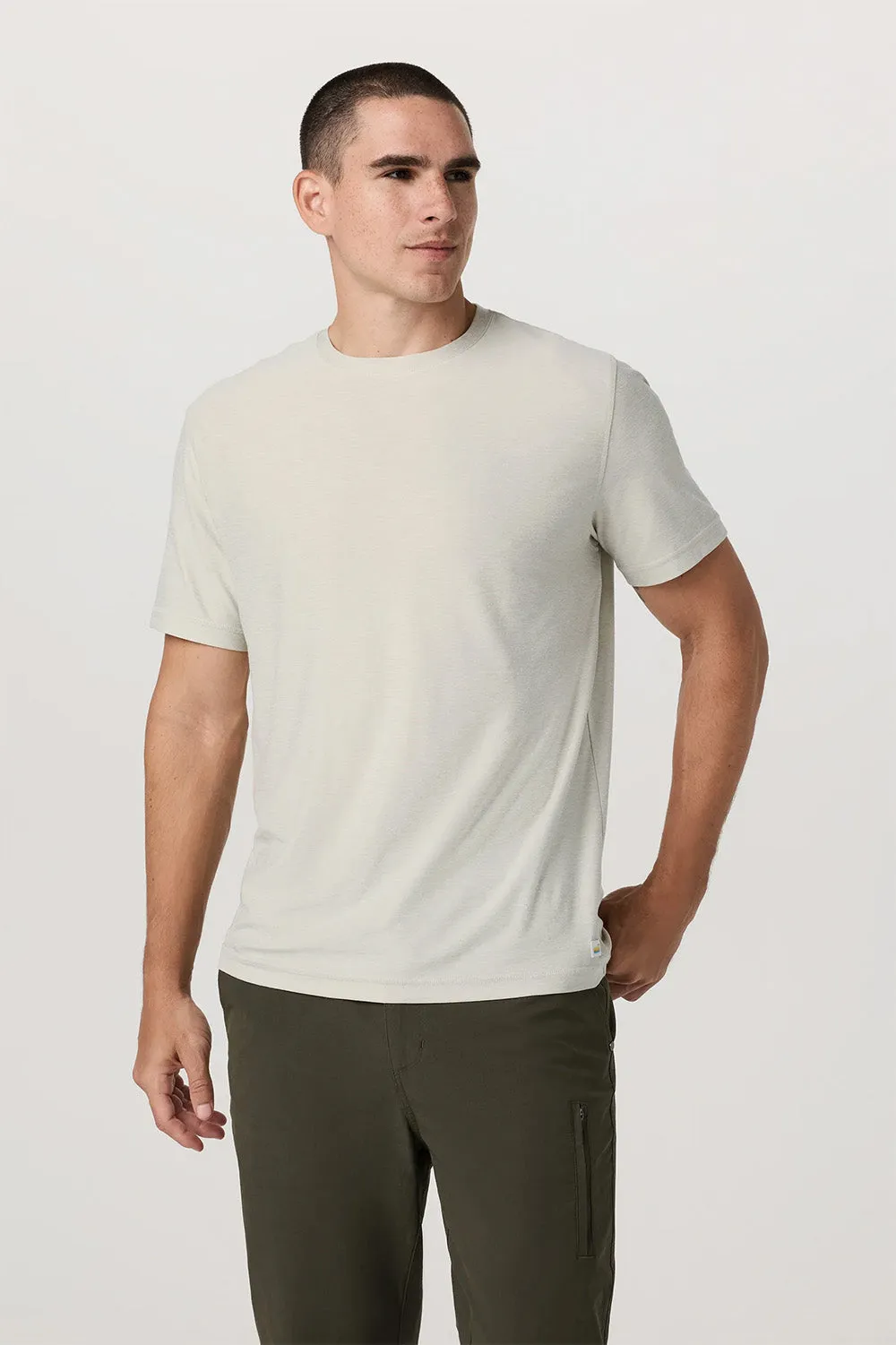 STRATO TECH TEE Mushroom Heather sold by REVOLVR Menswear product image thumbnail 2