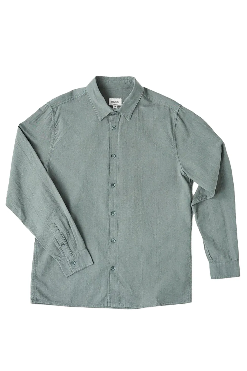 CLASSIC LINEN LS SHIRT Silver Pine sold by REVOLVR Menswear