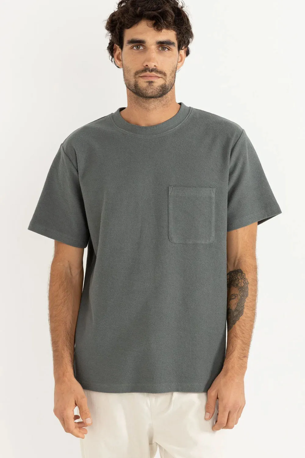VINTAGE TERRY SS TSHIRT Silver Pine sold by REVOLVR Menswear product image thumbnail 2