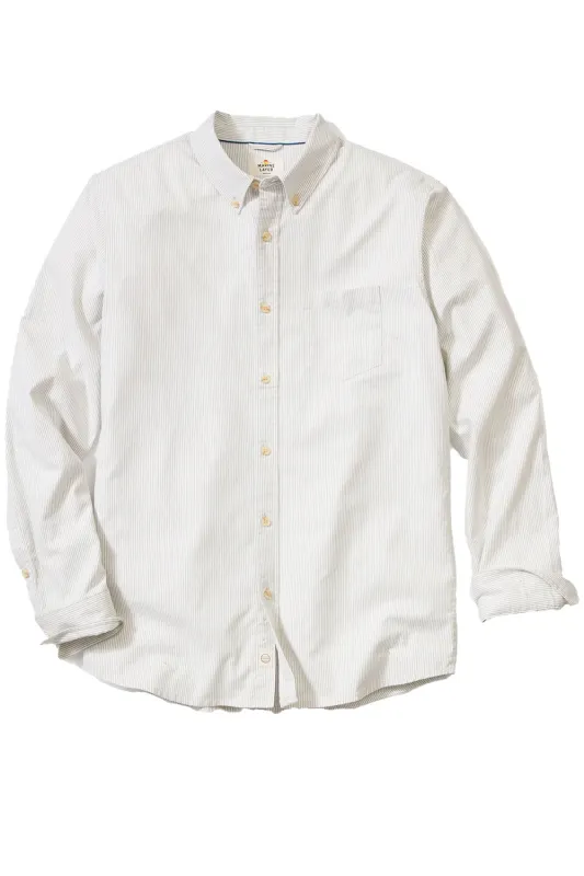 CALIFORNIA OXFORD SHIRT Grey/White Stripe sold by REVOLVR Menswear