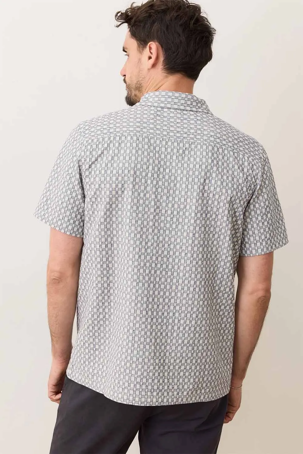 JACQUARD RESORT SHIRT Vintage Indigo sold by REVOLVR Menswear product image thumbnail 4