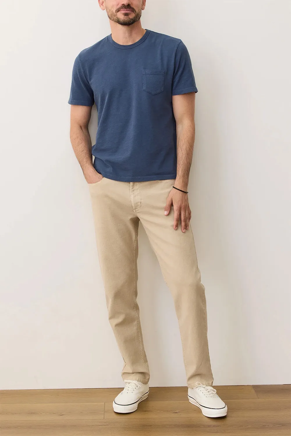 RELAXED HEAVY SLUB PKT TEE Orion Blue sold by REVOLVR Menswear product image thumbnail 4