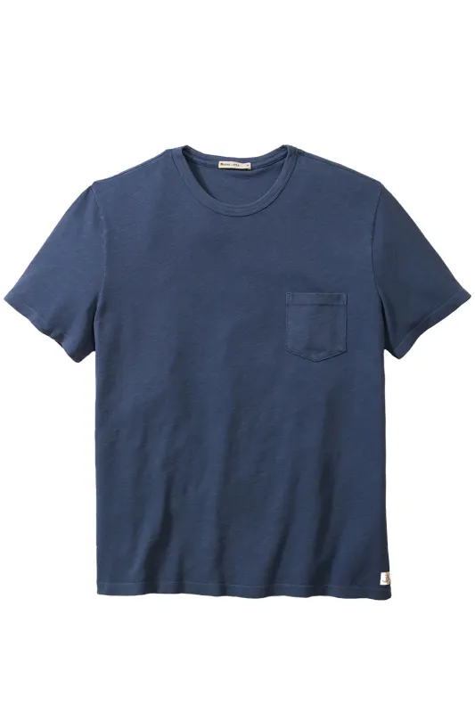RELAXED HEAVY SLUB PKT TEE Orion Blue sold by REVOLVR Menswear