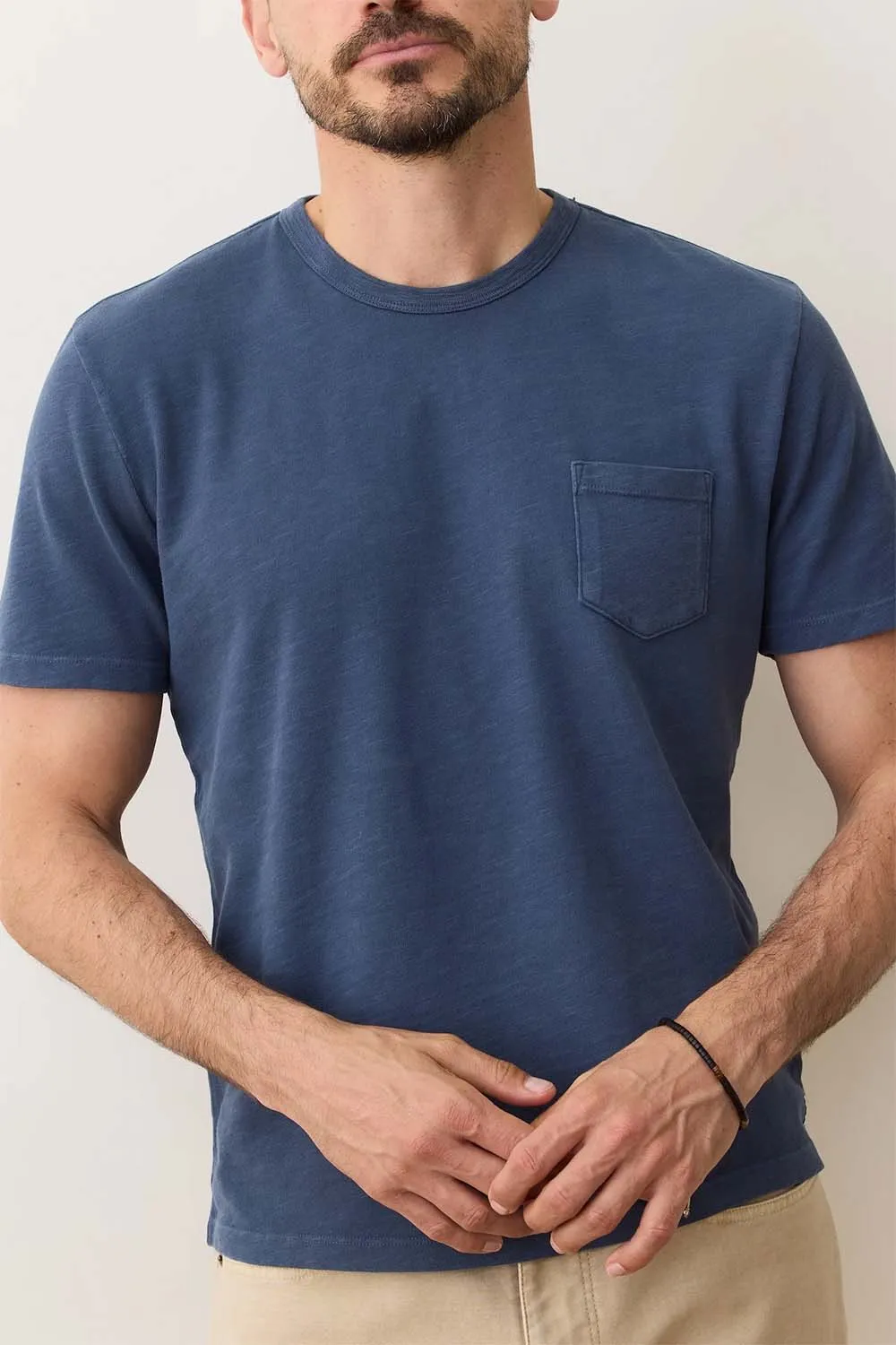 RELAXED HEAVY SLUB PKT TEE Orion Blue sold by REVOLVR Menswear product image thumbnail 2