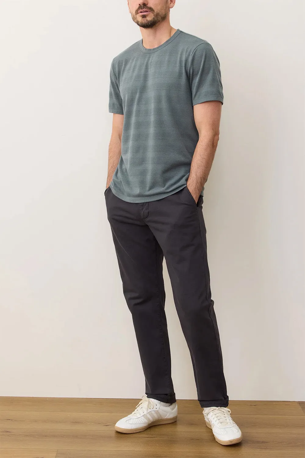 SIGNATURE JACQUARD CREW TEE Balsam Green sold by REVOLVR Menswear product image thumbnail 3