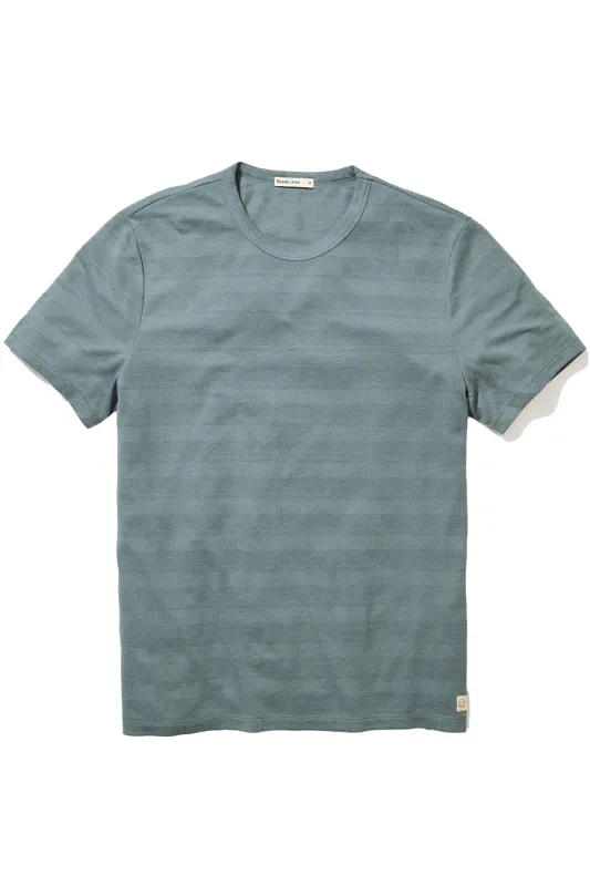 SIGNATURE JACQUARD CREW TEE Balsam Green sold by REVOLVR Menswear