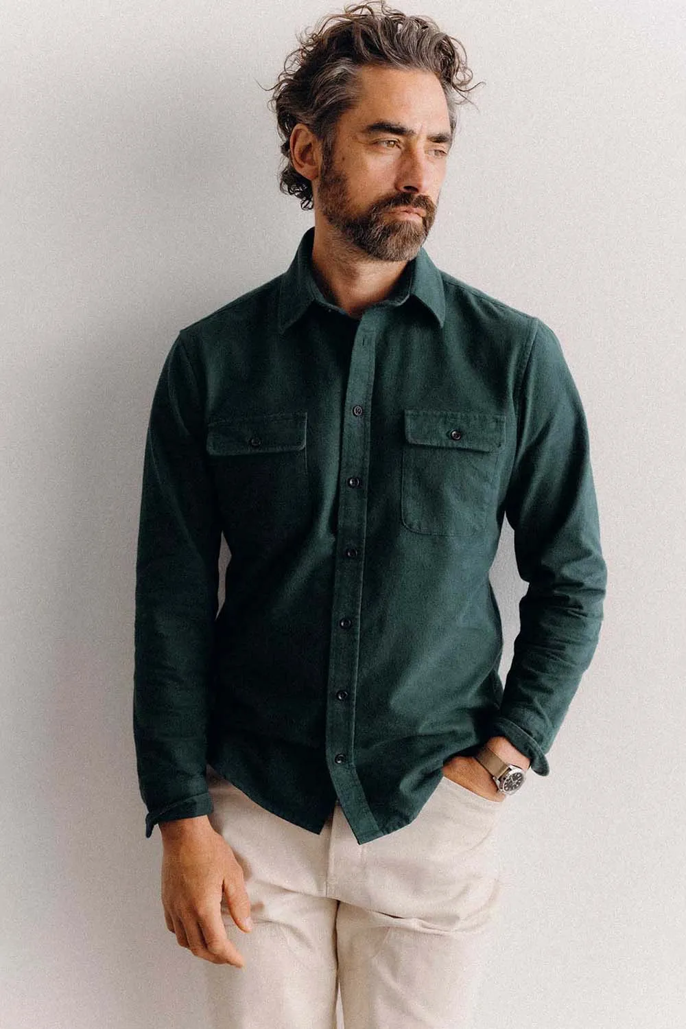 THE YOSEMITE SHIRT Dark Forest sold by REVOLVR Menswear product image thumbnail 2